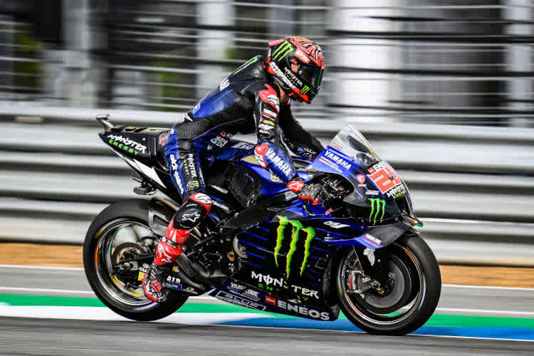 Hart auf der Bremse: Quartararo reicht ein Finger