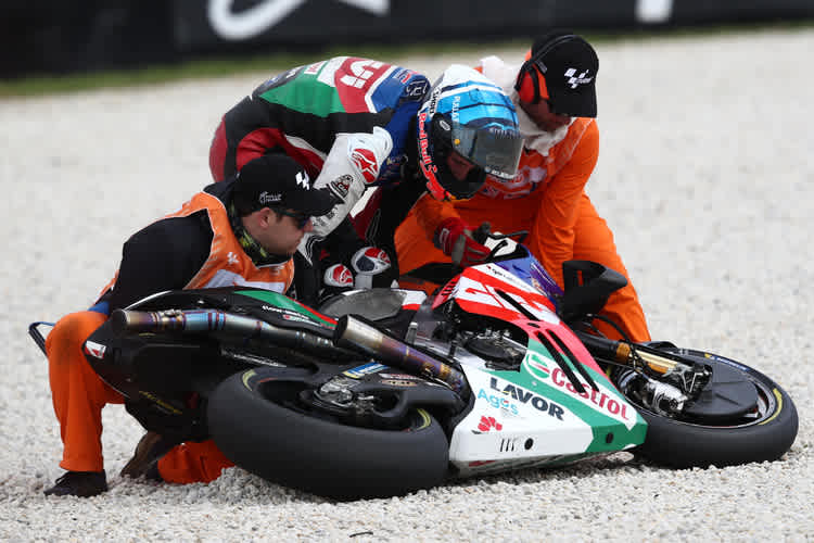 Alex Márquez stürzte am Samstag im FP4