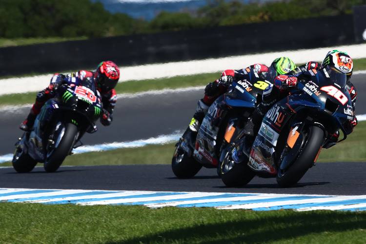 Darryn Binder vor Crutchlow und Weltmeister Fabio Quartararo