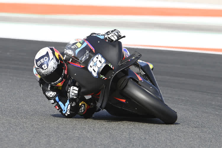 Miguel Oliveira beim ersten Aprilia-Test in Valencia