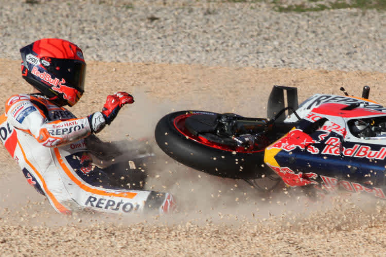 Marc Márquez im Kiesbett: 2023 leider kein seltenes Bild