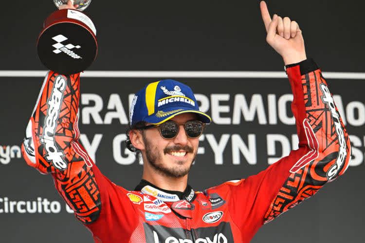 Erleichtert und glücklich: Pecco Bagnaia