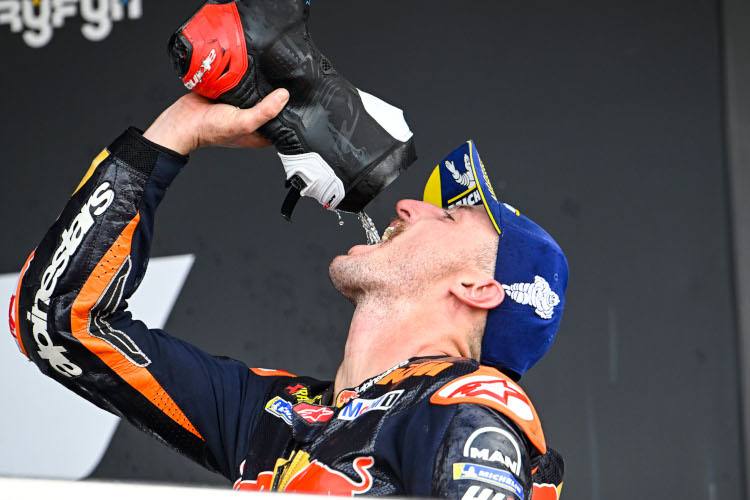 Jack Miller begeisterte die Fans auch auf dem Podium