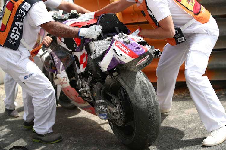 Zarcos demolierte Pramac-Ducati