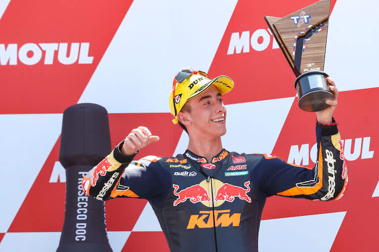 Pedro Acosta feiert in Assen seinen sechsten Podestplatz 2023