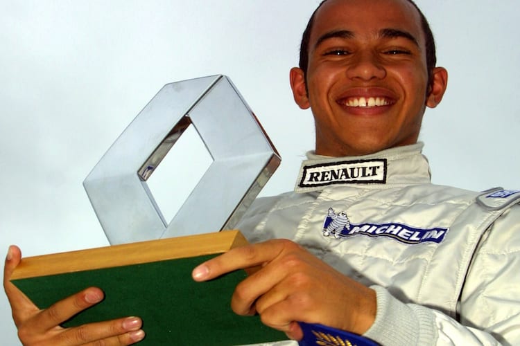 Lewis Hamilton 2002 in der britischen Formel Renault