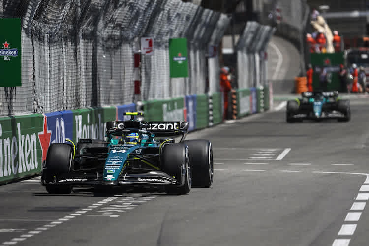 Die Aston Martin-Rennwagen 2023 in Monaco