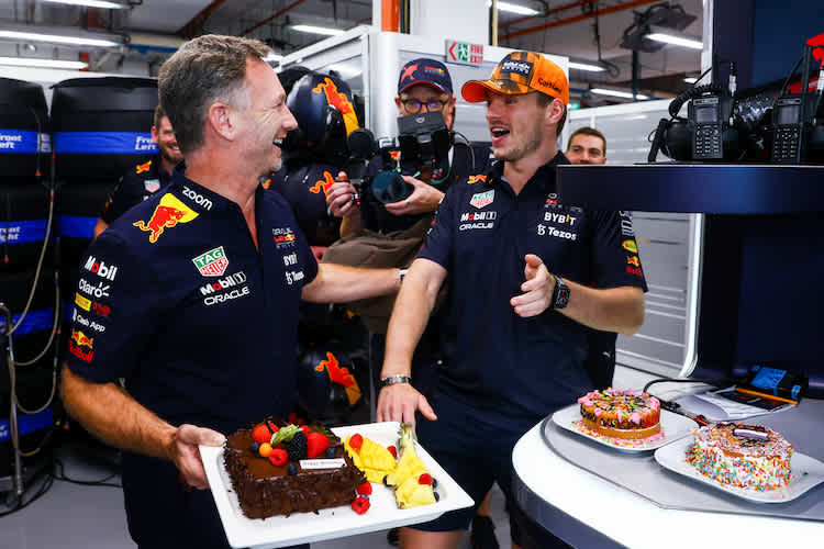 Christian Horner und Max Verstappen