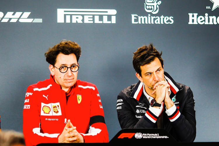 Mattia Binotto und Toto Wolff