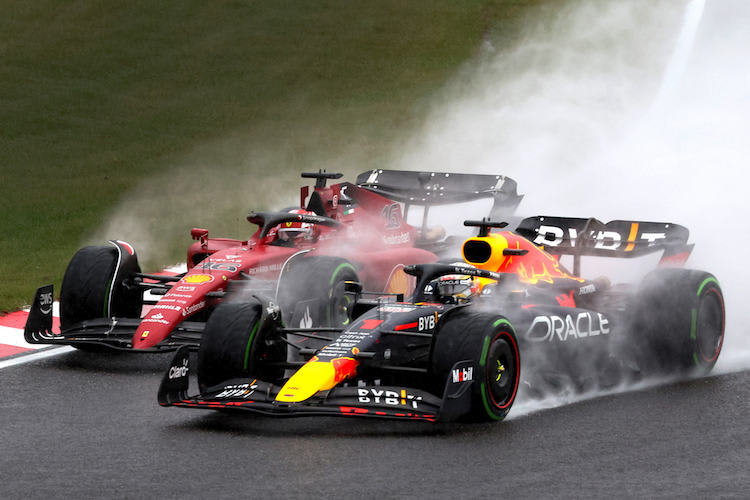 Max Verstappen gegen Charles Leclerc