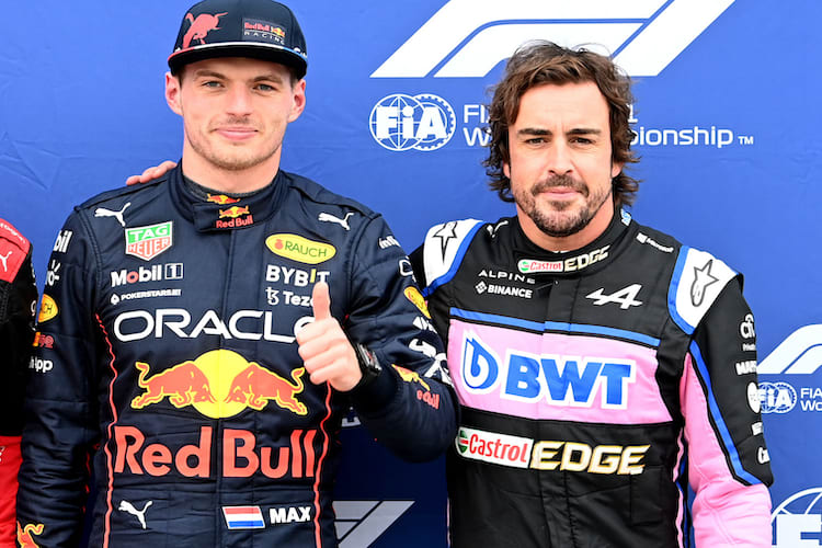 Max Verstappen und Fernando Alonso