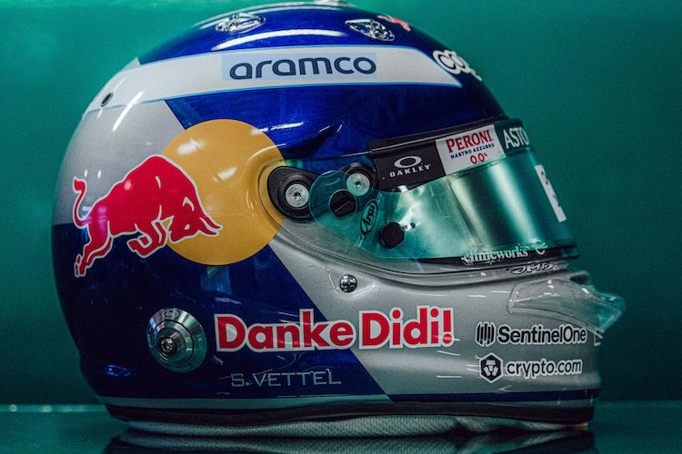 Der Helm von Sebastian Vettel