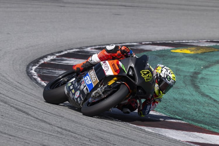 Axel Bassani beim Barcelona-Test