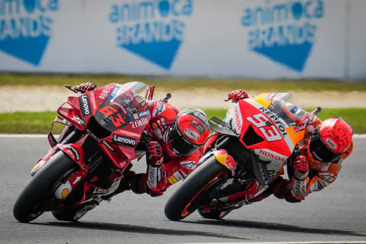 Bagnaia spielte im Q2 das Zugpferd von Marc Márquez