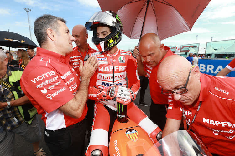 Pecco Bagnaia mit Jorge Martinez 2015 in der Moto3-WM