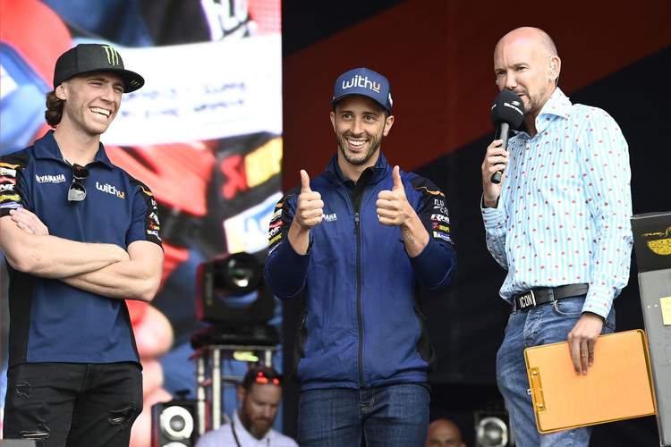 Andrea Dovizioso (Mitte) wird nach Misano aufhören