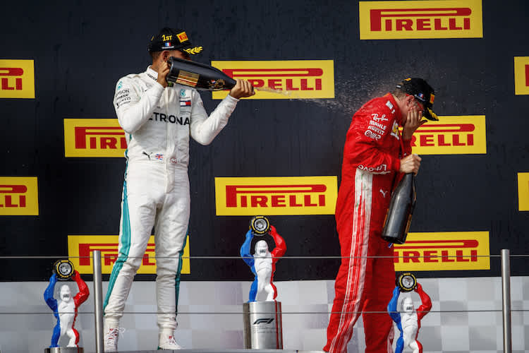 Lewis Hamilton und Kimi Räikkönen in Le Castellet 2018