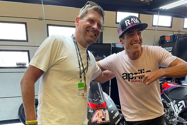 Jan Ullrich mit dem begeisterten Aleix Espargaró
