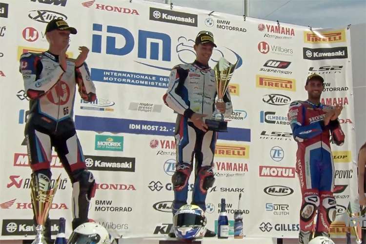 IDM Superbike Podest nach Rennen 1