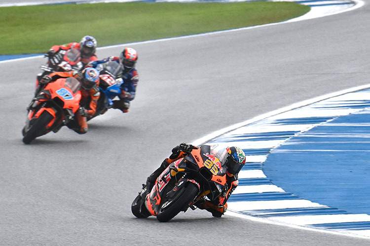 Im Rennen: Brad Binder (33) vor Gardner (87), Rins und Viñales