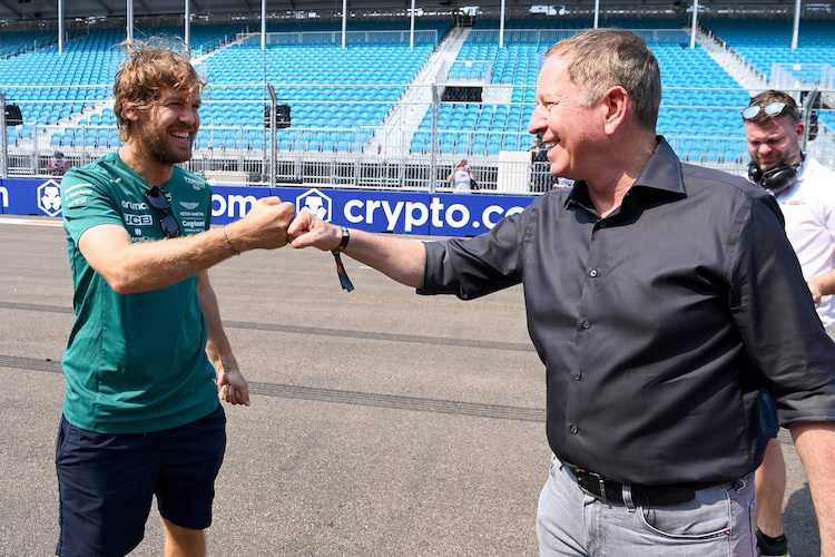 Sebastian Vettel und Martin Brundle