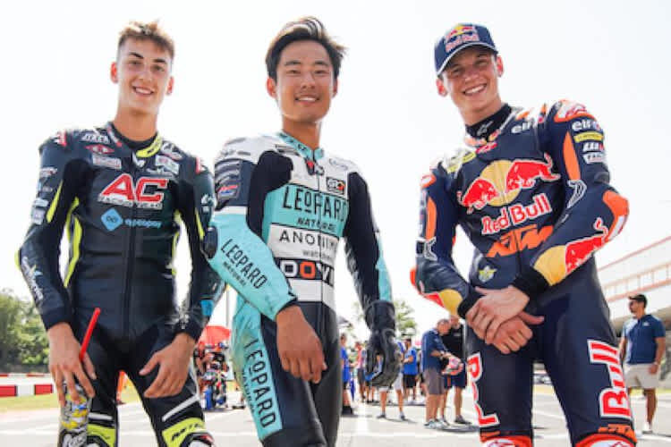 Luca Lunetta, Tatsuki Suzuki und Filippo Farioli