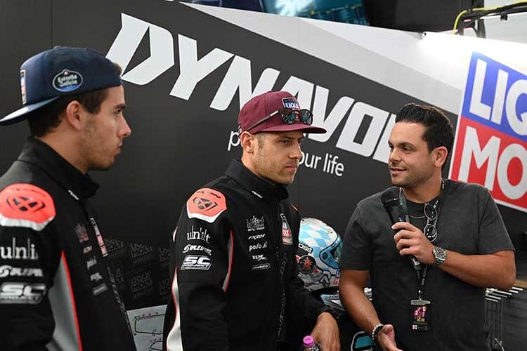 2022 in Spielberg: Sandro Cortese (rechts) mit Schrötter (Mitte) und Alcoba