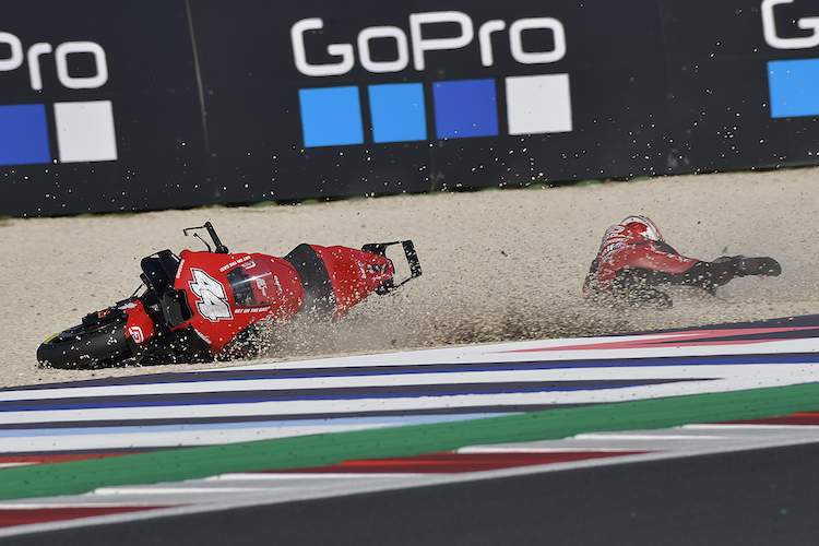 Pol Espargaró stürzte am Trainingsfreitag in Misano