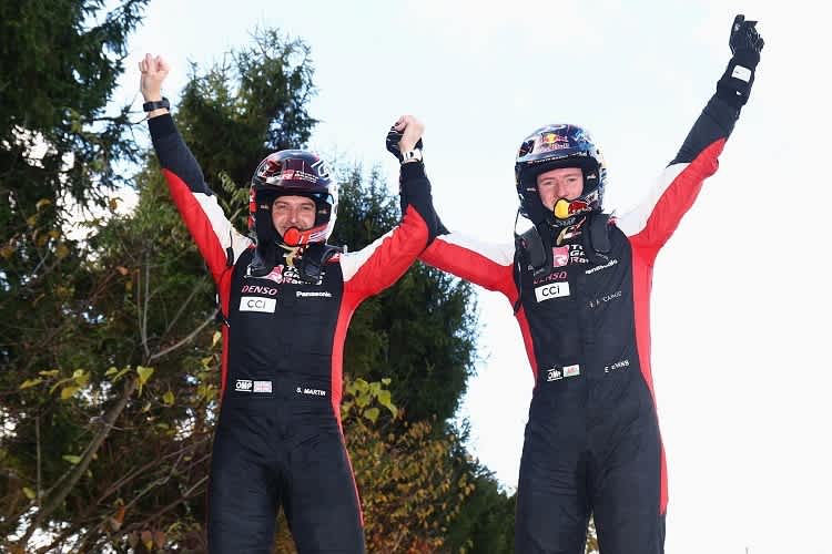 Die Sieger Scott Martin und Elfyn Evans