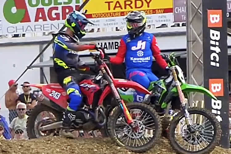 Romain Febvre gewann das Qualifikationsrennen vor Weltmeister Tim Gajser