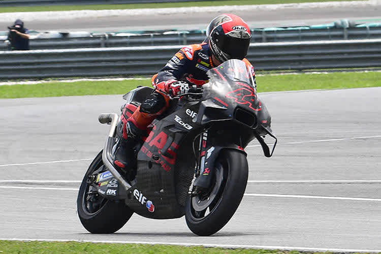 Jonas Folger auf der GASGAS beim Sepang-Test 2023