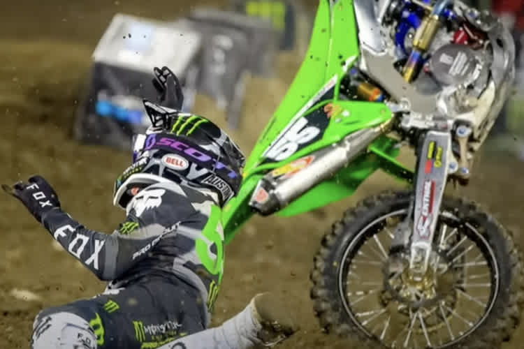 Austin Forkner flog nach dem Start heftig ab