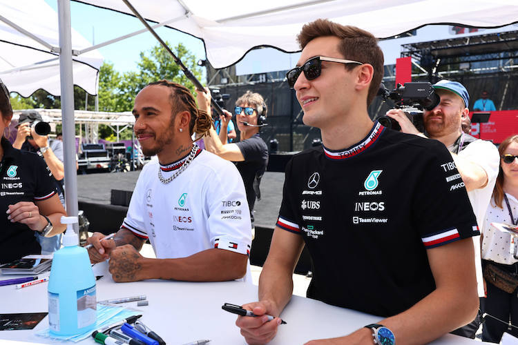 Lewis Hamilton und George Russell