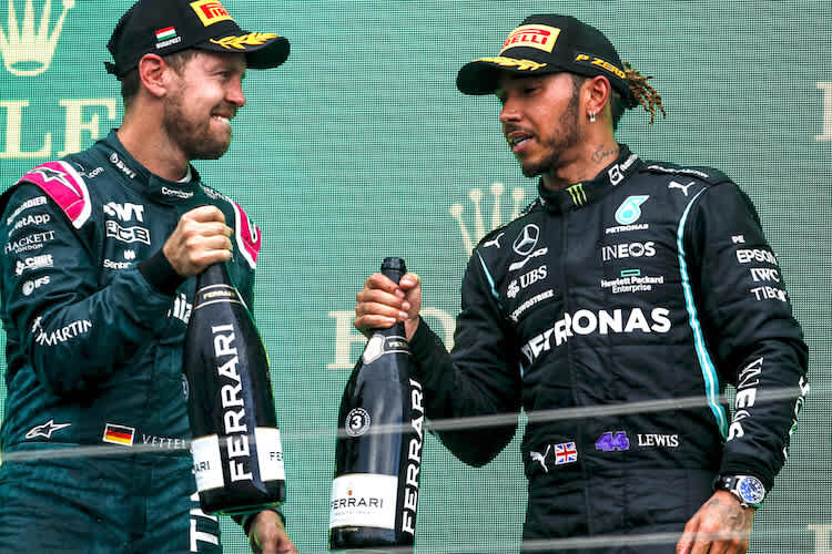 Sebastian Vettel und Lewis Hamilton