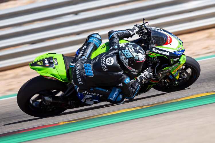 Adrian Huertas auf der Werks-Kawasaki