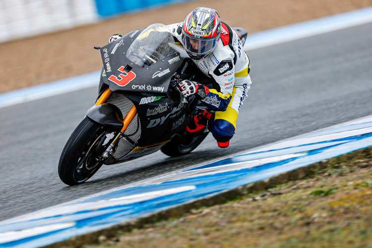 Randy Krummenacher erstmals in Aktion auf der MotoE-Ducati