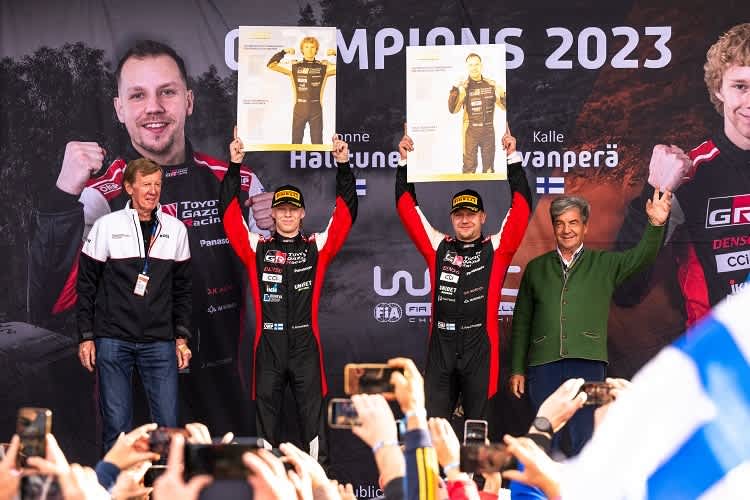 Walter Röhrl, Kalle Rovanperä , Jonne Halttunen und Christian Geistdörfer