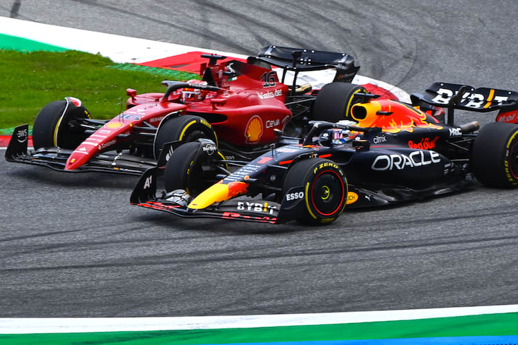Charles Leclerc gegen Max Verstappen