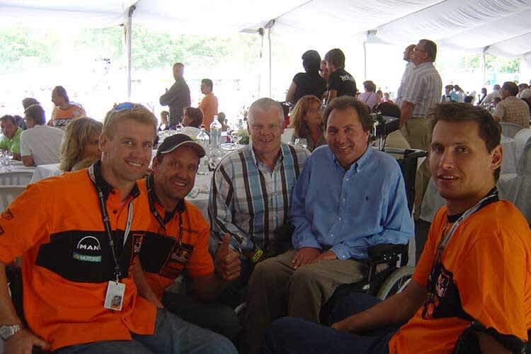 Pit Beirer, Heinz Kinigadner, Jean Claiude Lacquaye und Hannes Kinigadner im Jahr 2006