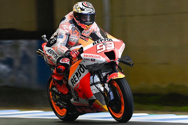 Marc Márquez: Bestzeit auf nasser Fahrbahn
