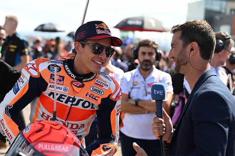 Marc Márquez am Startplatz in Aragón 2022