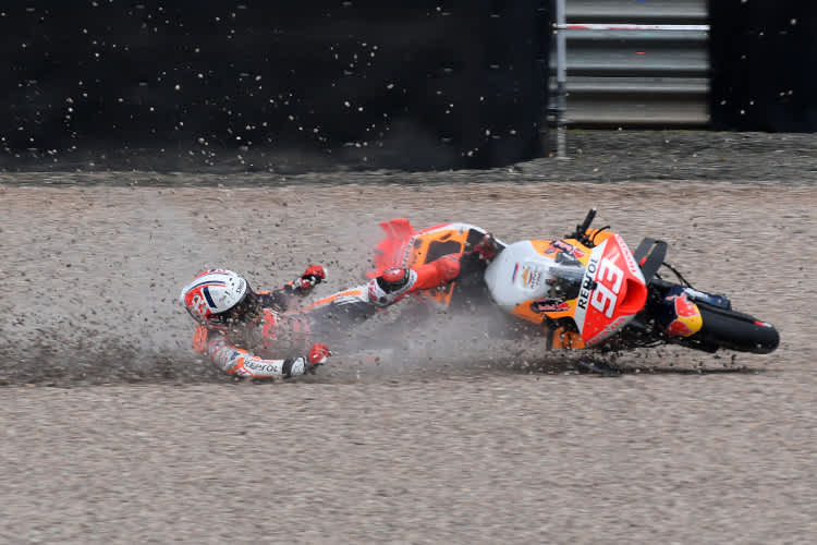 Marc Márquez: Sein Qualifying endete im Kiesbett von Kurve 1
