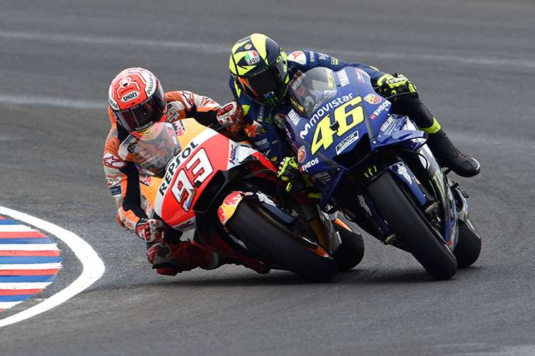 Marc Márquez und Rossi 2018 beim Argentinien-GP: «Er macht es mit Absicht»