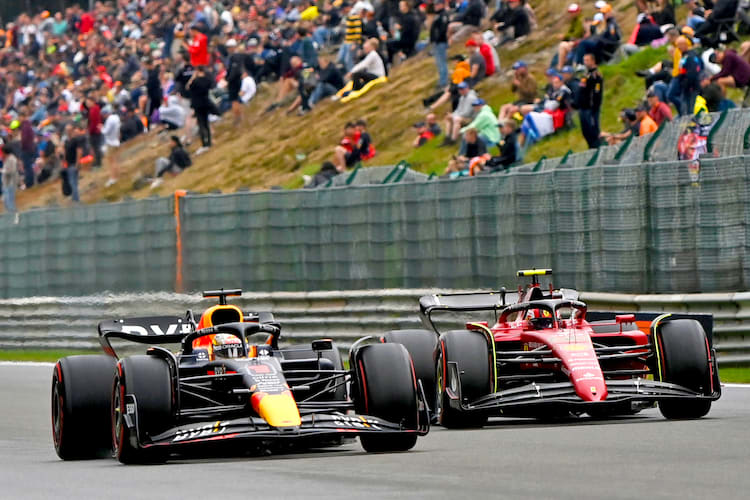 Max Verstappen und Charles Leclerc