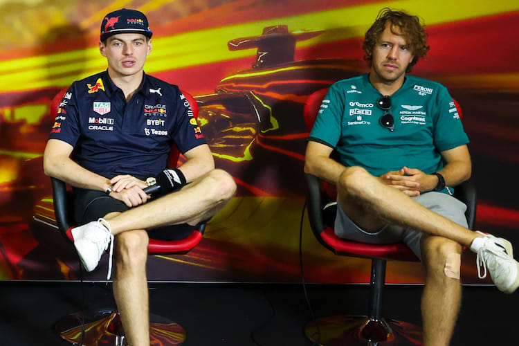 Max Verstappen und Sebastian Vettel