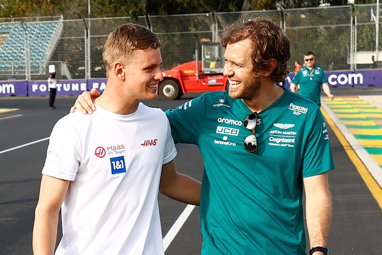 Mick Schumacher und Sebastian Vettel