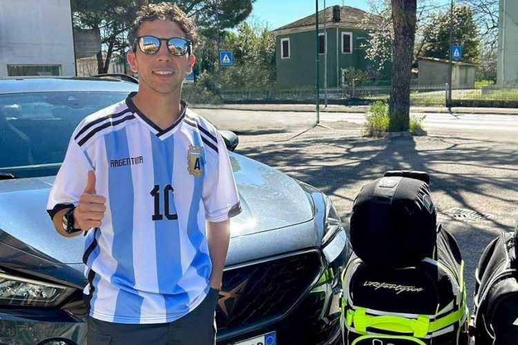 Andrea Migno auf dem Weg nach Argentinien