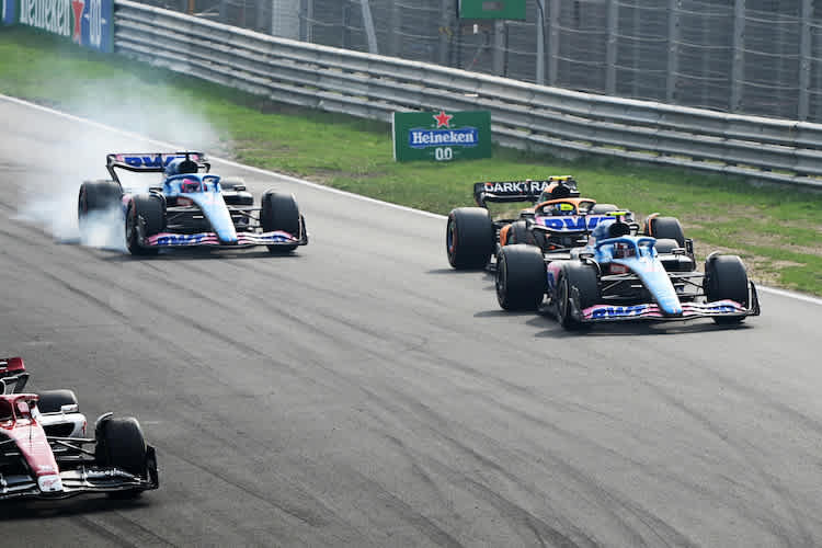 Lando Norris in der Alpine-Zange