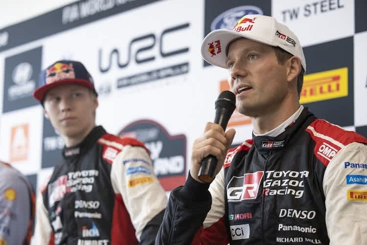 Kalle Rovanperä (li) und Sébastien Ogier