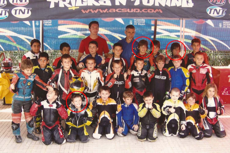 Rot eingekreist: Izan Guevara, Augusto Fernandez, Joan Mir